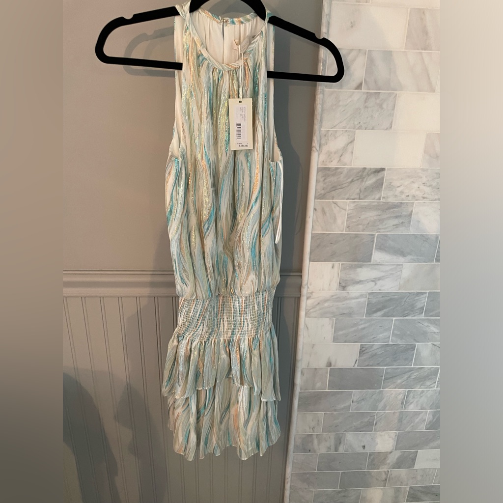 Nwt Ramy Brook Size Xs Dress Multi-Color Metallic Dress